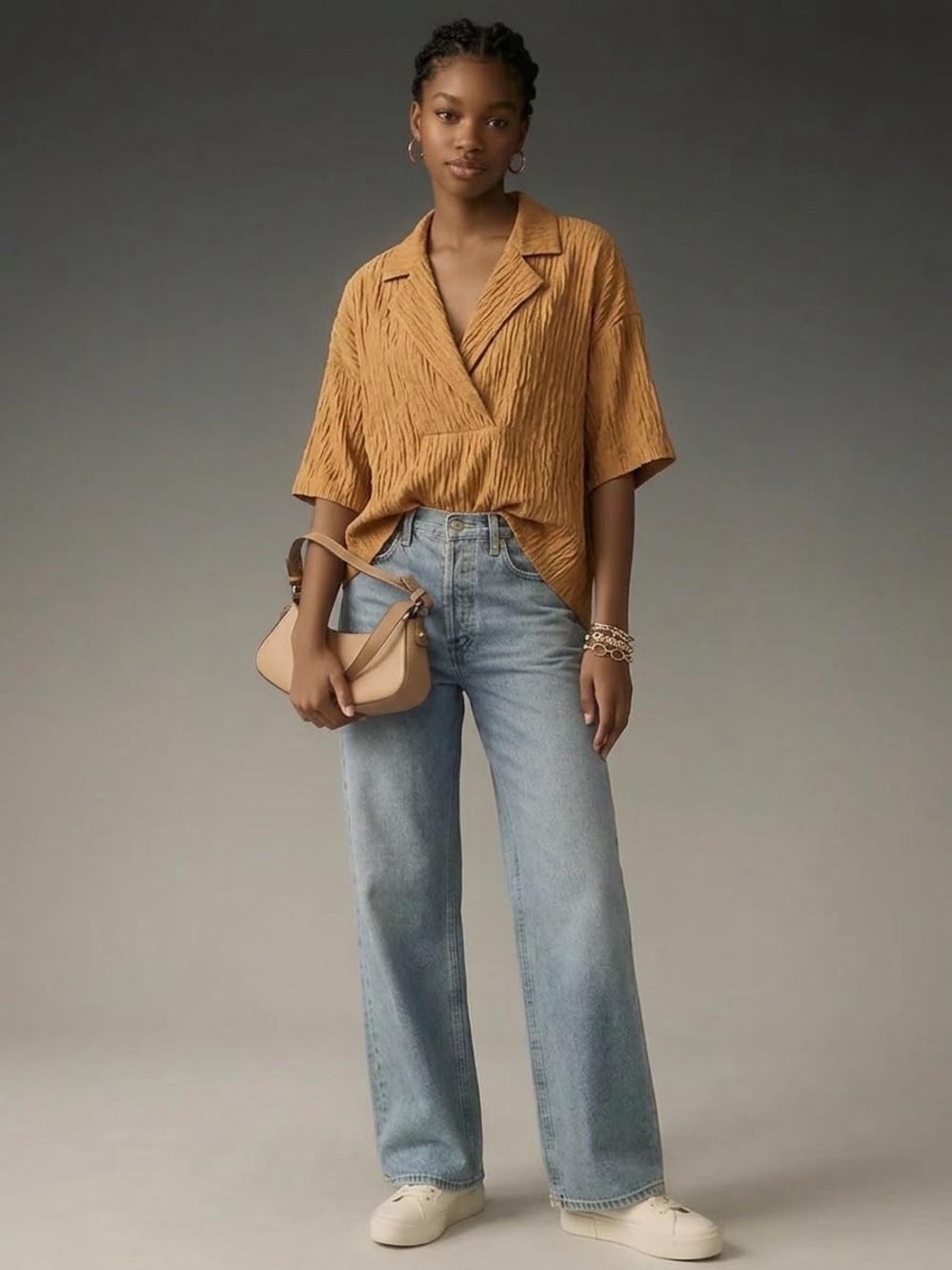 The Dylon Short Sleeve Wide Placket Top, size S